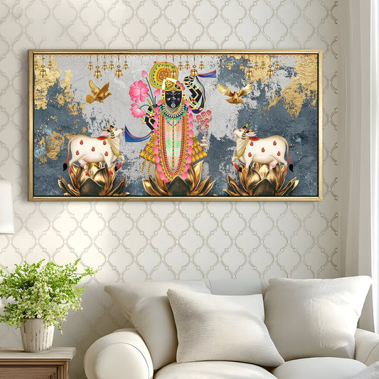 Traditional Indian Pichwai Canvas Wall Art Painting for Home Decor