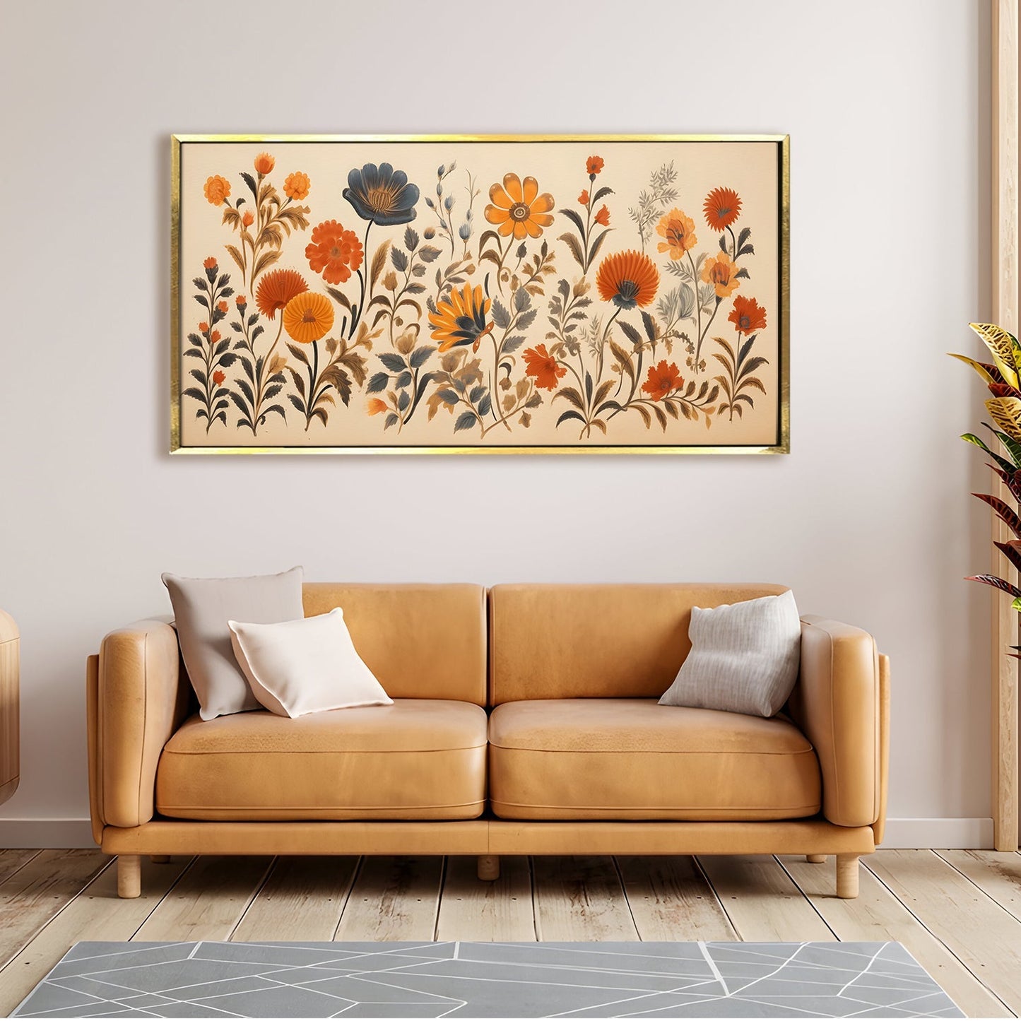 Enchanting Floral Wall Art Canvas Painting For Home Decoration