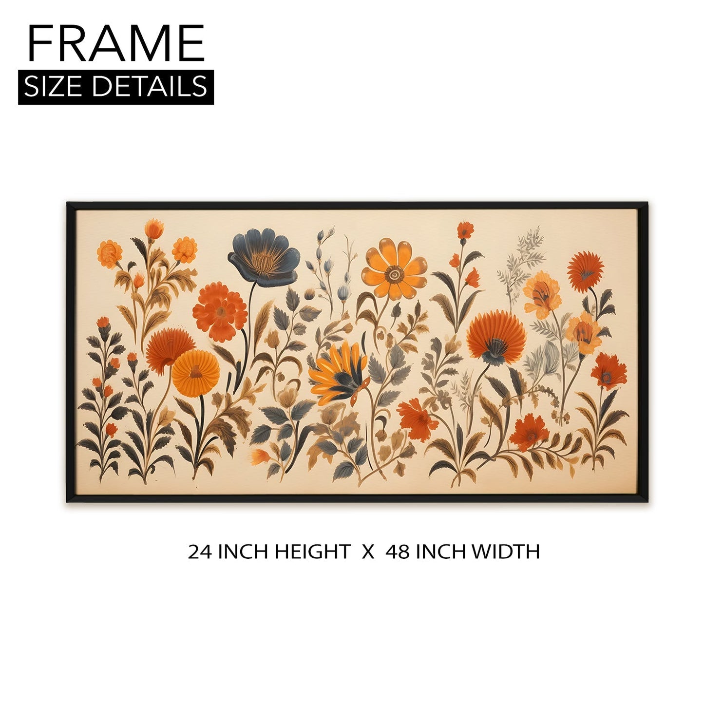Enchanting Floral Wall Art Canvas Painting For Home Decoration