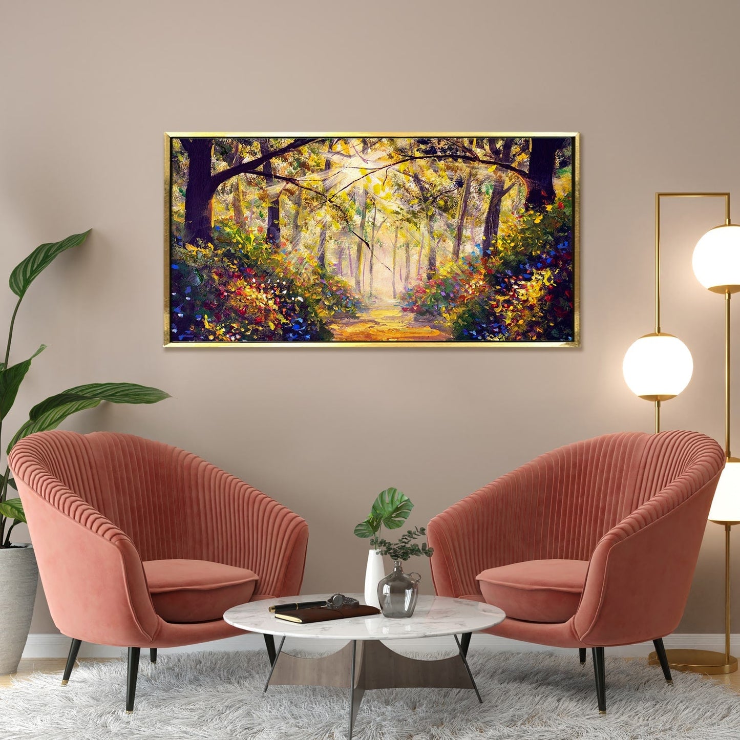 Arched Pathway Canvas Wall Art Painting 