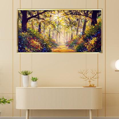 Arched Pathway Canvas Wall Art Painting 