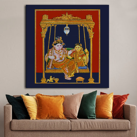 Ethnic Tanjore Canvas Painting 
