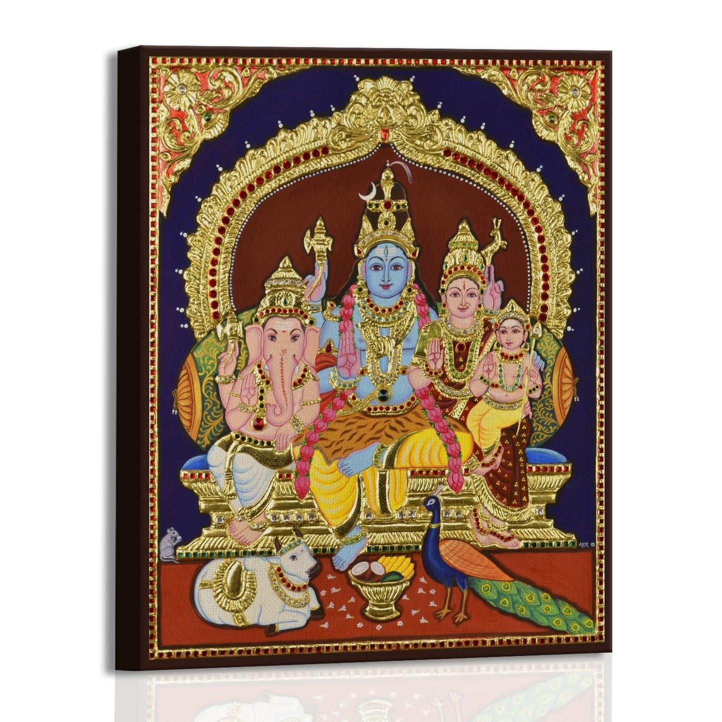the Shiva Family Canvas Wall Art Painting
