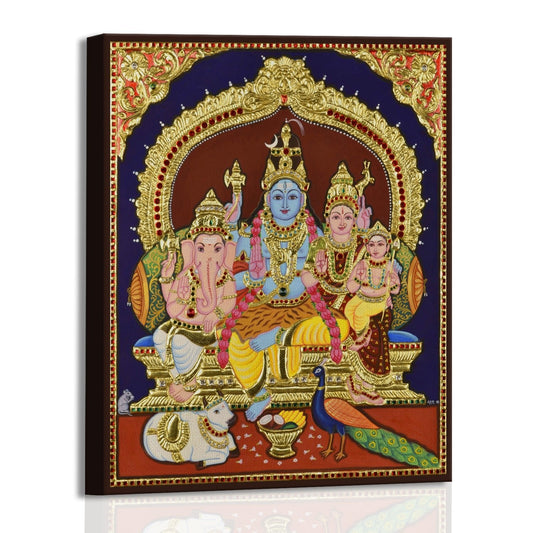 the Shiva Family Canvas Wall Art Painting
