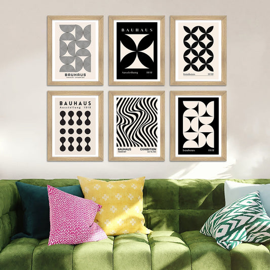 Exclusive Vintage Bauhas Art Paintings: Enhance Your Home Décor with Framed European and Floral Masterpieces - Perfect for Living Rooms, Bedrooms, and Office Spaces (ARTFM011)