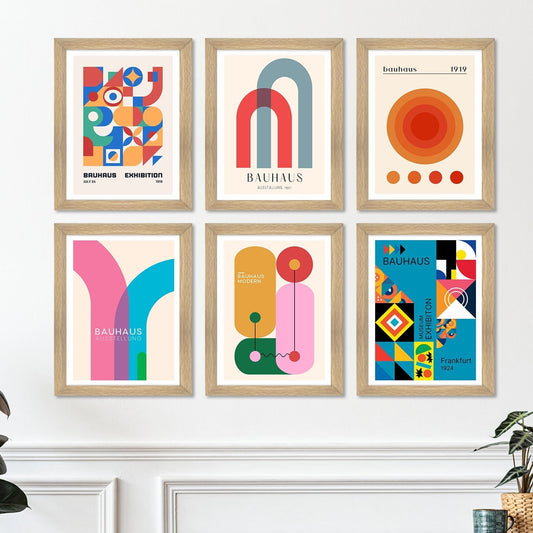 Exclusive Vintage Bauhas Art Paintings: Enhance Your Home Décor with Framed European and Floral Masterpieces - Perfect for Living Rooms, Bedrooms, and Office Spaces (ARTFM014)