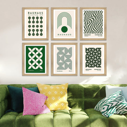 Exclusive Vintage Bauhas Art Paintings: Enhance Your Home Décor with Framed European and Floral Masterpieces - Perfect for Living Rooms, Bedrooms, and Office Spaces (ARTFM013)