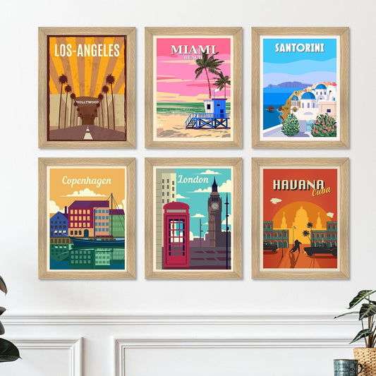 vintage travel canvas wall art painting