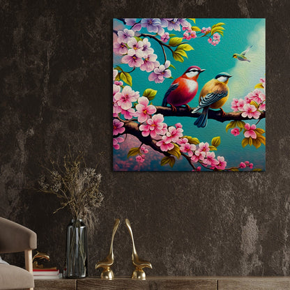 Exquisite Birds Canvas Painting