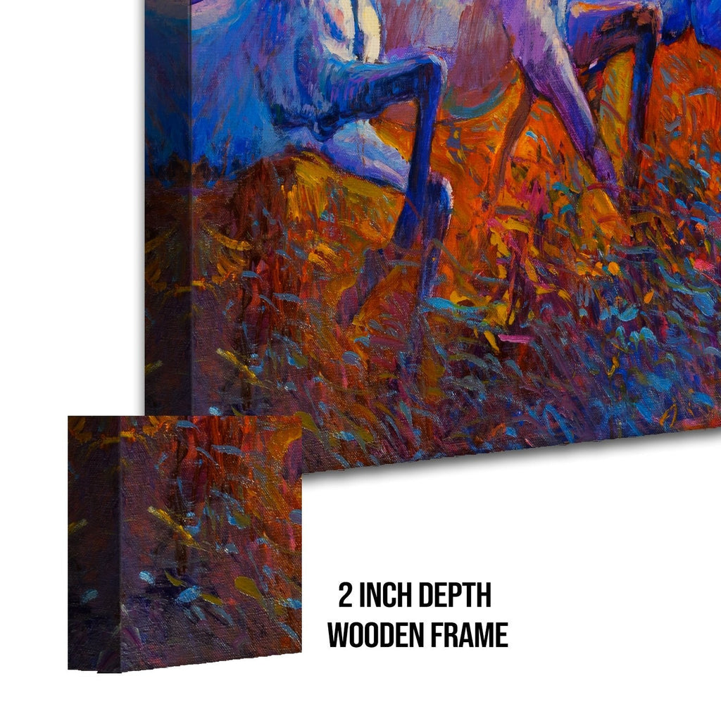 Seven Running Horses Canvas Wall Art Painting