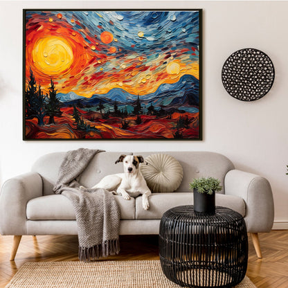 Framed Abstract Oil Pastels Style Wall Art Painting For Home and Hotels Wall Decoration