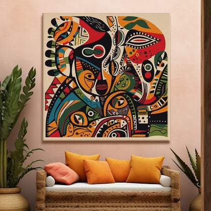Framed Abstract Canvas Wall Art Painting 