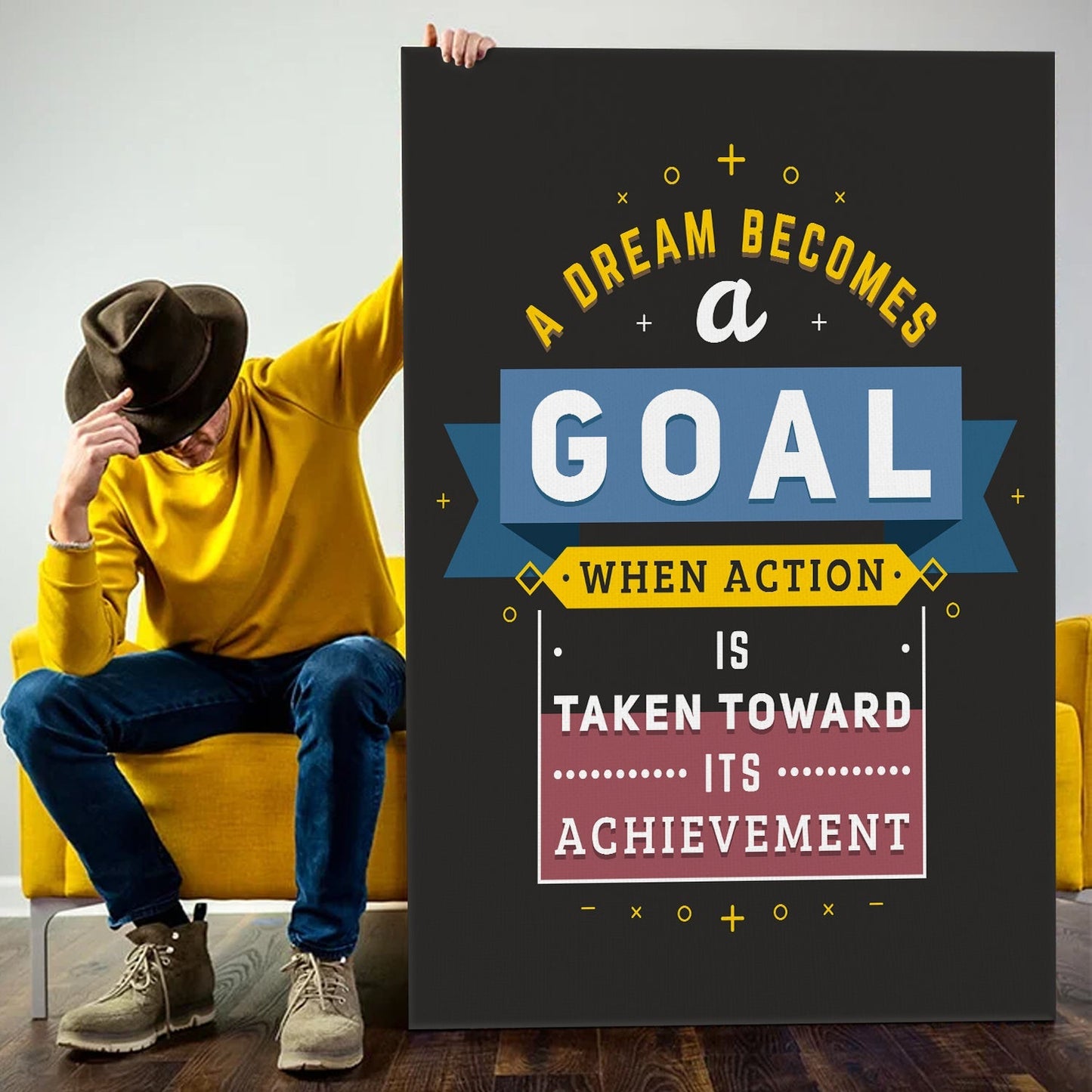 Motivational Canvas Wall Art Painting