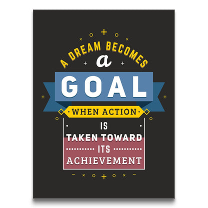 Framed Motivational Canvas Posters With Inspiring Quotes Large Size.