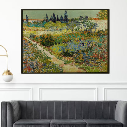 Garden At Arles By Vincent Van Gogh Art Reproduction Canvas Print Large Size Paintings Luxurious Wall Art For Home Office Décor. (VAWA018).