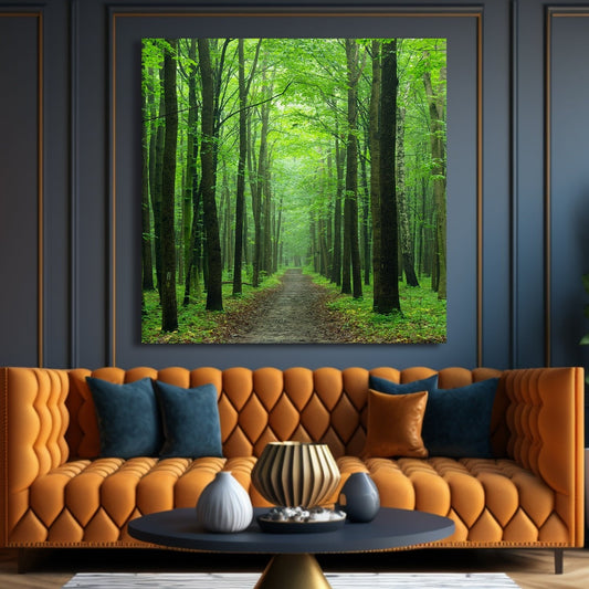 Evergreen forest Canvas Wall Art Painting 