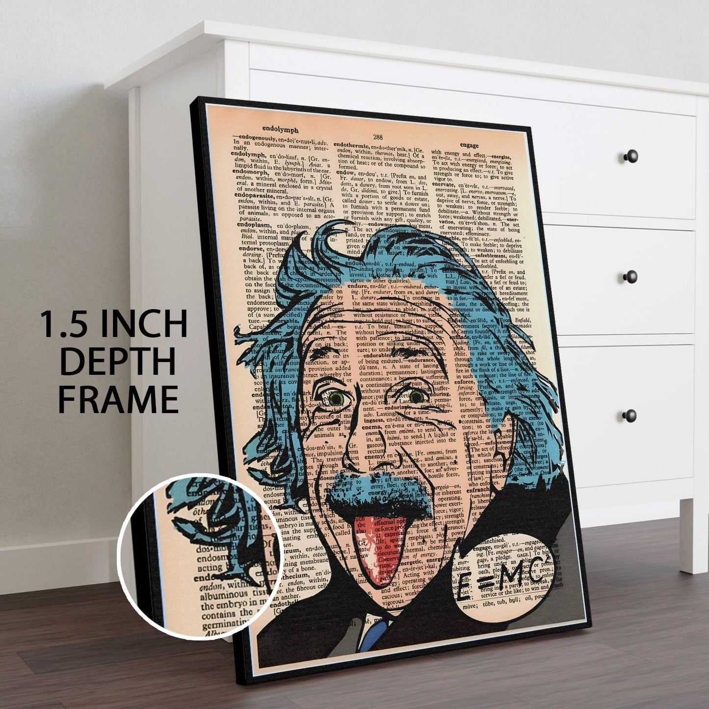 Graffiti Albert Einstein canvas wall art painting for Home