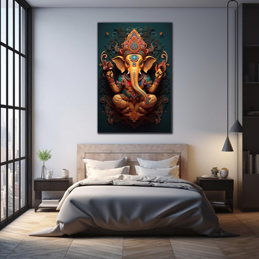 Ganesh Ji Canvas Wall Painting