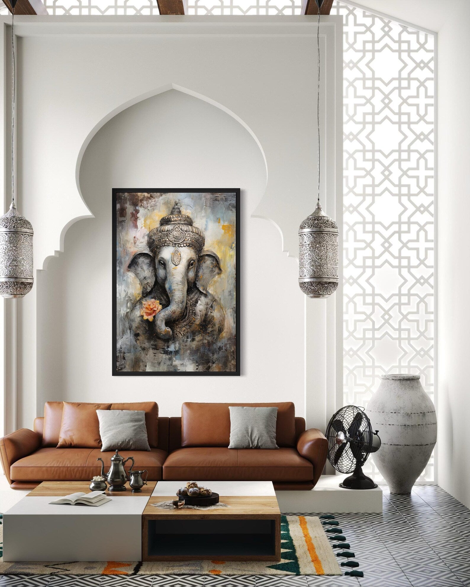 Ganesh Ji Canvas Wall Painting