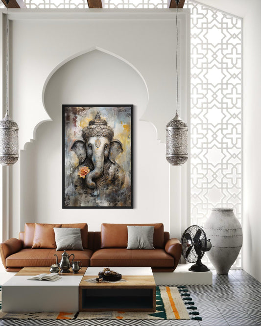 Ganesh Ji Canvas Wall Painting