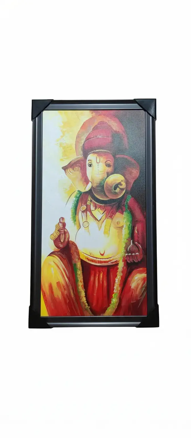 Handcrafted Ganesha Divine Portrait Art for Home Decor
