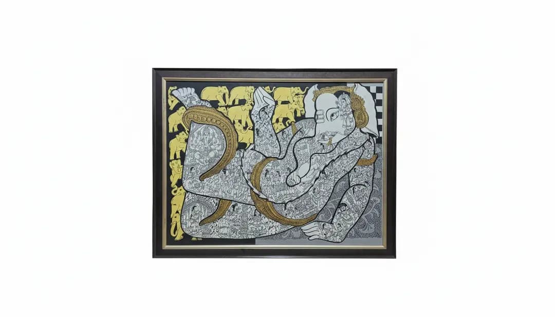 Hand Crafted Ganesha Detailed Artwork for Divine Decor