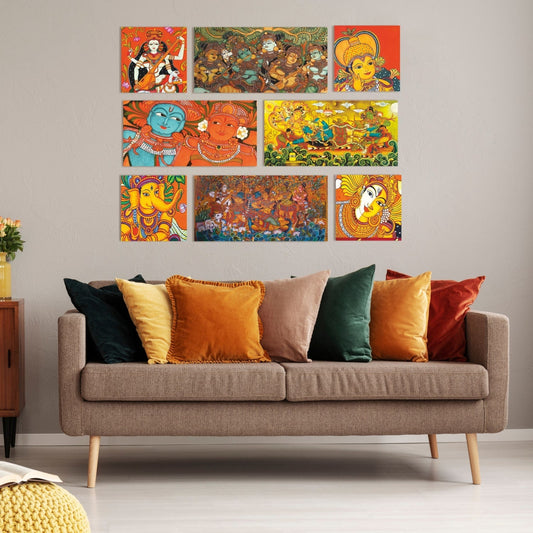 Kerala mural art Canvas Wall Art Painting 