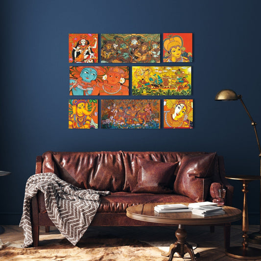 Kerala mural art Canvas Wall Art Painting 