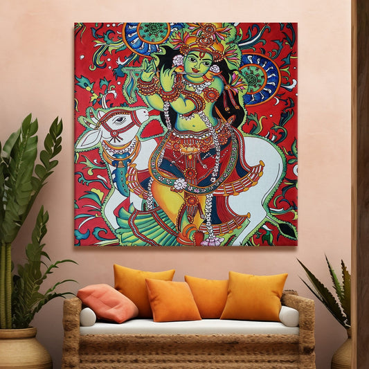 Sri Krishna Canvas Wall Art Painting 