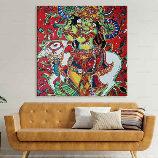 Sri Krishna Canvas Wall Art Painting 
