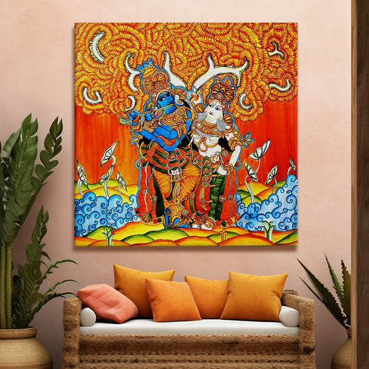 Radha Krishna Canvas Wall Art Painting 