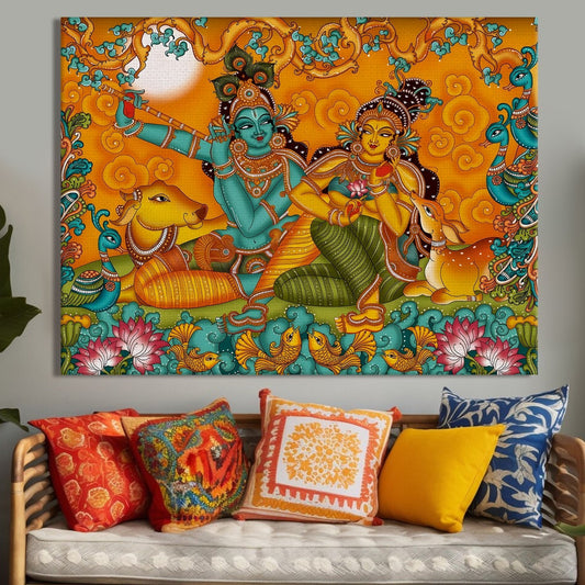 Radha krishna Canvas Wall Art Painting 