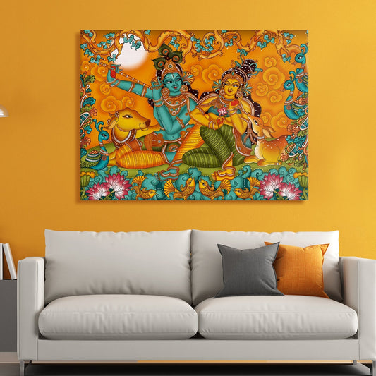 Radha krishna Canvas Wall Art Painting 