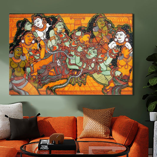 Kerala Mural Canvas Wall Art Painting 
