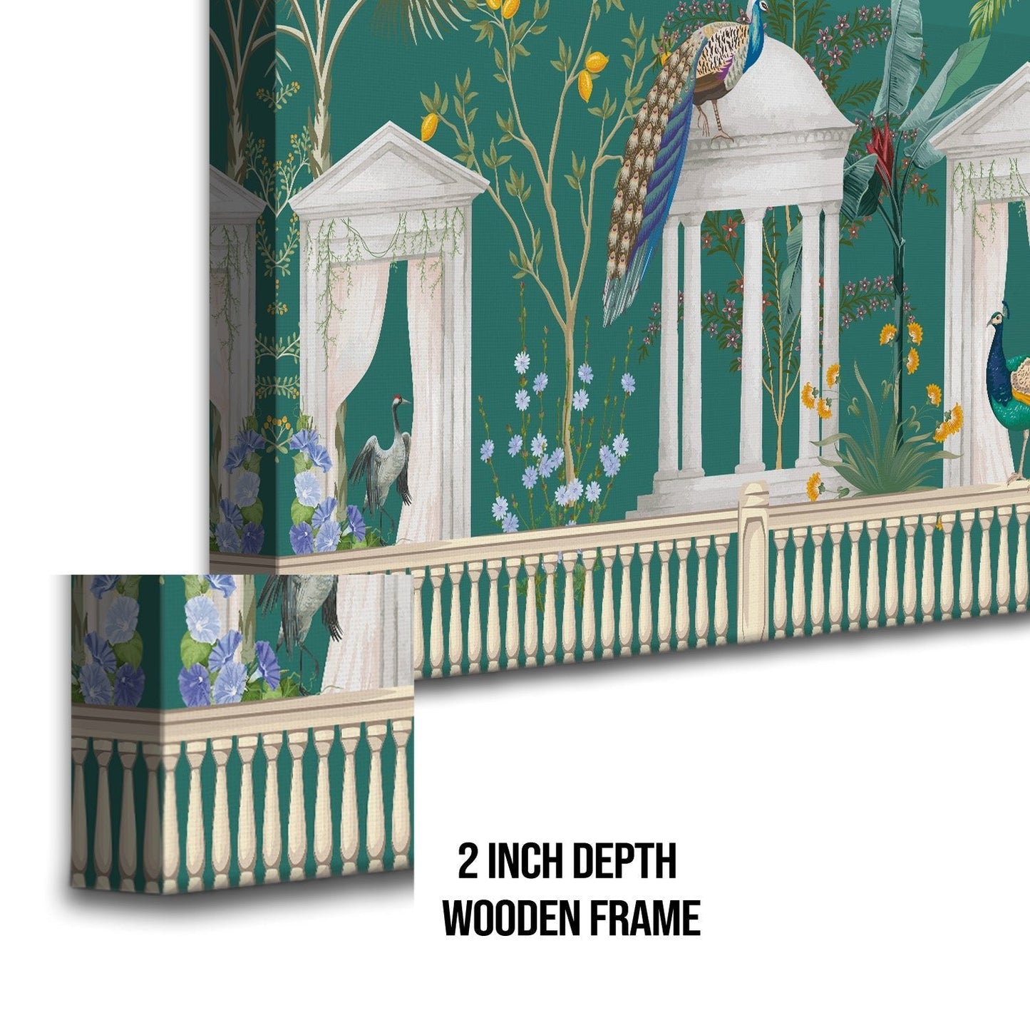 Mughal Garden & Peacock Exquisite Ethnic Wall Painting