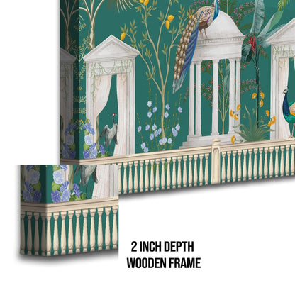 Mughal Garden & Peacock Exquisite Ethnic Wall Painting