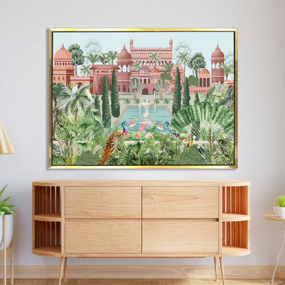 Mughal Garden Canvas Wall At