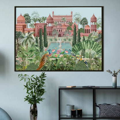 Mughal Garden Canvas Wall At