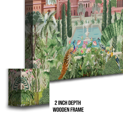 Mughal Garden Canvas Wall At