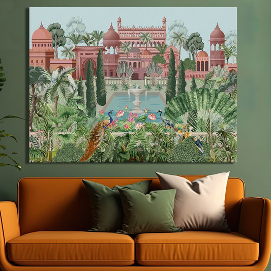 Mughal Garden Canvas Wall At