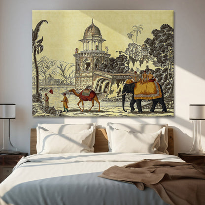 The Mughal Stronghold Wall Art Canvas Painting