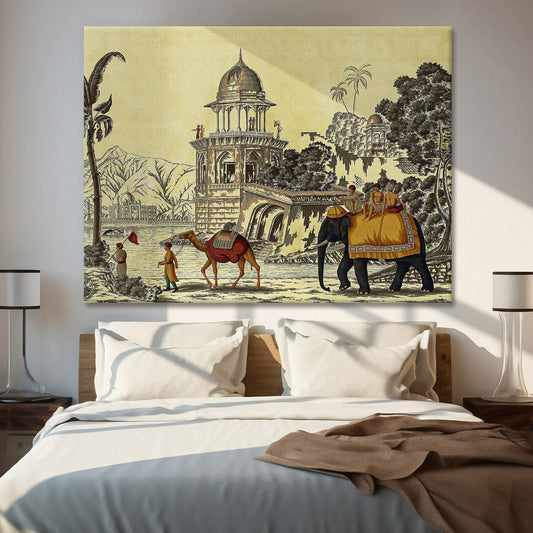 The Mughal Stronghold Wall Art Canvas Painting