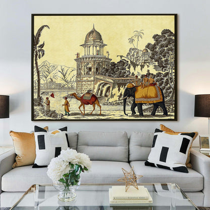 The Mughal Stronghold Wall Art Canvas Painting