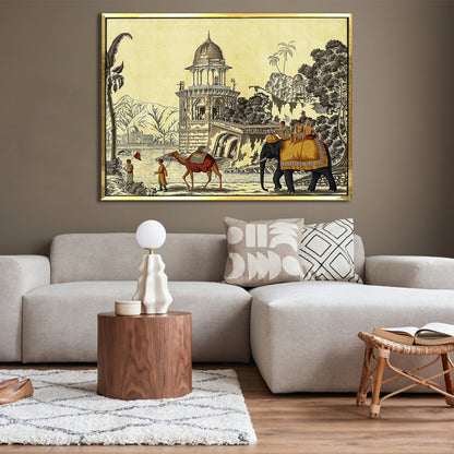 The Mughal Stronghold Wall Art Canvas Painting
