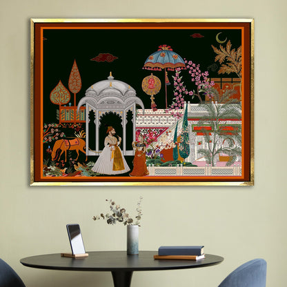 Mughal Garden View Canvas Painting