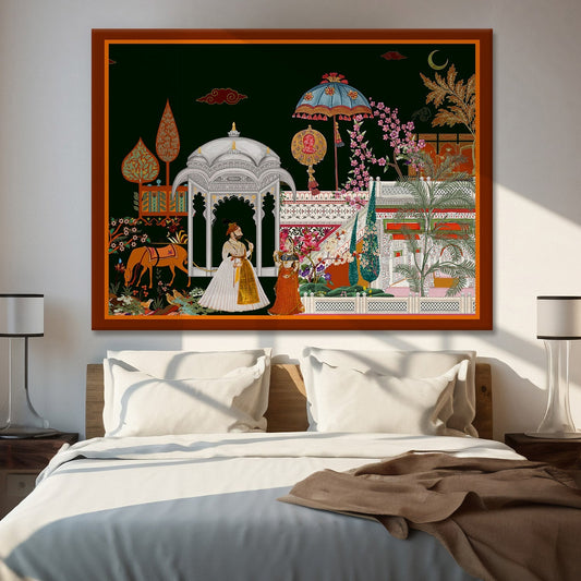 Mughal Garden View Canvas Painting