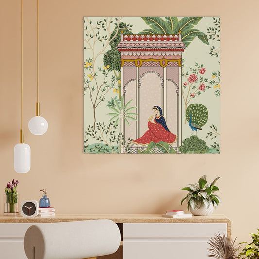 Mughal-style miniature Canvas Wall Art Painting 