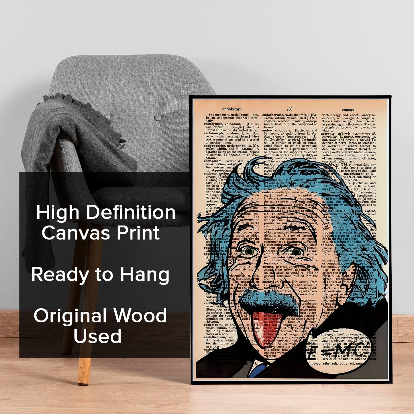 Albert Einstein E=MC²"  canvas wall art painting