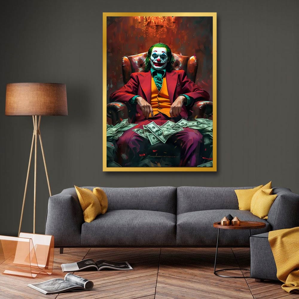 Joker Canvas Wall Painting For Living Room