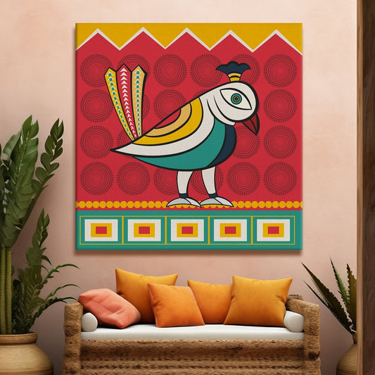 Kalighat Patachitra Canvas Wall Art Painting 